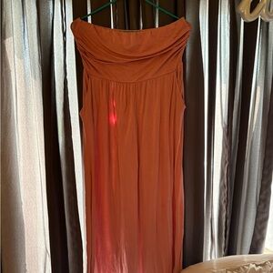Absolutely Strapless Rust Dress